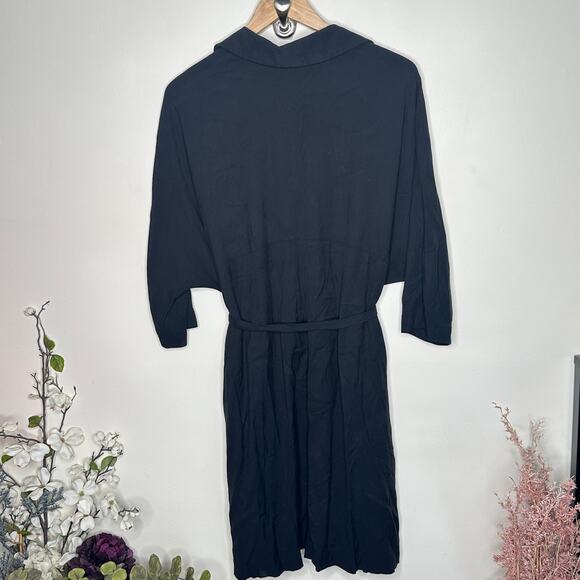 LULULEMON Perfectly Poised Dress Shirtdress Black Sz 8 $148 {UU45} - Picture 4 of 6
